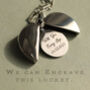 Silver Hidden Message Locket Necklace, thumbnail 5 of 10