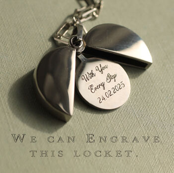 Silver Hidden Message Locket Necklace, 5 of 10