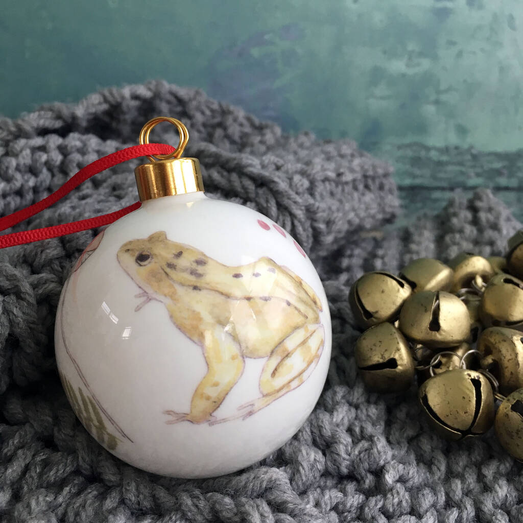 Frog Bone China Christmas Bauble By littlebirdydesigns ...