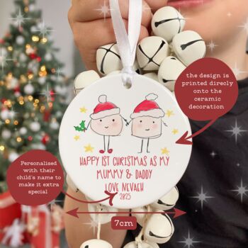1st Christmas As My Mummy And Daddy Decoration C, 2 of 4