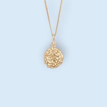 Tiny Marigold Necklace In 18ct Gold Plated Silver, 4 of 12