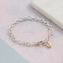 Solid Silver, Rose Or Gold Heart Or Star Charm Bracelet, thumbnail 3 of 8