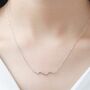 Silver Sterling Wave Zig Zag Sea Surf Necklace, thumbnail 5 of 6