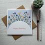 Floral Happy Birthday Card, thumbnail 1 of 2