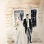 Personalised Bride And Groom Portrait In Watercolour, thumbnail 6 of 7