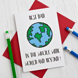 Best Dad In The World Card By Adam Regester Design