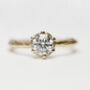 18ct Gold Twig White Sapphire Solitaire Ring, thumbnail 1 of 7