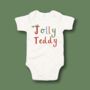 Personalised 'Jolly Name' Christmas Babygrow, thumbnail 2 of 2