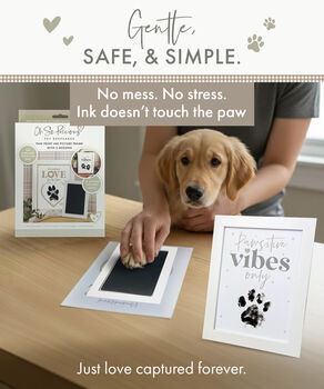 Paw Print Ink Picture Frame With Two Designs, 6 of 12