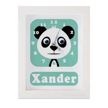Personalised Children's Panda Clock, 2 of 10
