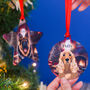 Personalised Dog Traditional Christmas Scene Decoration, thumbnail 1 of 12