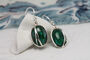 Green Chrysocolla Sterling Silver Drop Earrings, thumbnail 1 of 9
