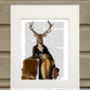 Deer And Chair Book Print, Framed Or Unframed, thumbnail 2 of 8