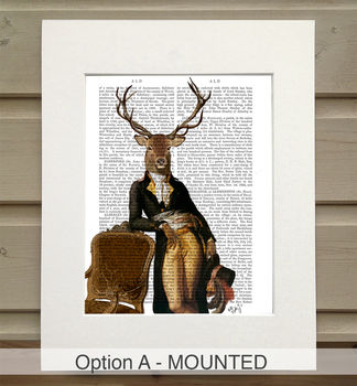 Deer And Chair Book Print, Framed Or Unframed, 2 of 8