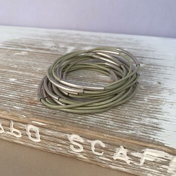 Personalised Leather And Metal Bangles, 5 of 12