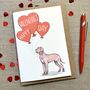 Personalised Great Dane Happy Valentine's Day Card, thumbnail 1 of 2