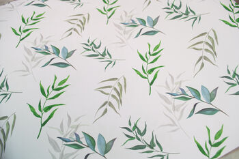 Watercolour Willow Leaf Gift Wrap, 2 of 8