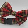 Red And Gold Tartan Dog Bow Tie, thumbnail 2 of 12
