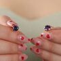 9ct Gold Amethyst Stud Earrings, thumbnail 2 of 3