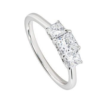 Mavis White Gold Three Stone Engagement Ring, 2 of 5