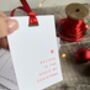 Christmas Gift Tags With Red Foil Set Of Five, thumbnail 3 of 4