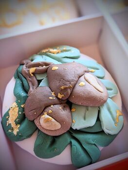 Personalised Hand Iced Little Acorns And Oak Leaf Biscuit Gift Box, 2 of 8