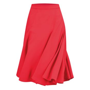 Balboa Swing Skirt In Lipstick Red 1940s Vintage Style, 2 of 3