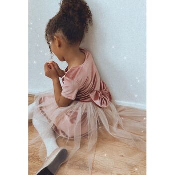 Pink Velvet Soft Tulle Dress, 7 of 10