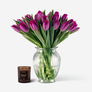 Violacious Dutch Tulip Fresh Bouquet, 2 of 3