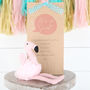 Personalised Gift Bag And Flamingo Rattle Toy, thumbnail 2 of 4
