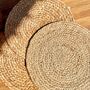 Round Natural Jute Placemats • Set Of Six, thumbnail 1 of 6