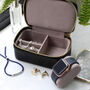 Recycled Unisex Personalised Luxury Leather Travel Jewellery Box, thumbnail 2 of 5