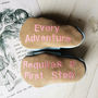Alice In Wonderland Adventure Quote Baby Shoes, thumbnail 4 of 6