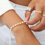 18ct Gold Vermeil Or Silver And Pearl Initial Bracelet, thumbnail 3 of 6