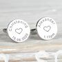 Christening Day Silver Cufflinks, thumbnail 1 of 3