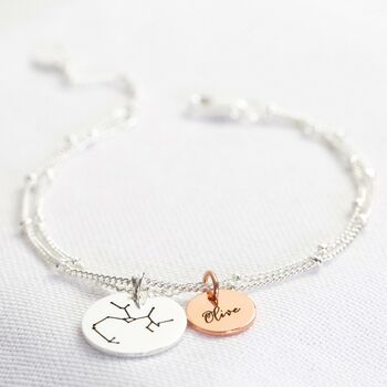 Personalised Constellation Double Disc Charm Bracelet, 5 of 8