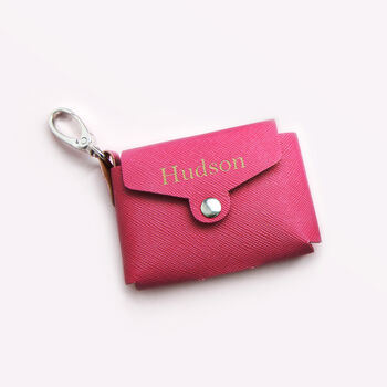 Personalised Vegan Leather Dog Poop Bag Holder, 5 of 7