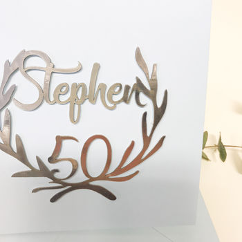 Personalised Papercut 50th Birthday Card, 3 of 12