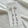 Wifey Silver Bride To Be Dangle Diamante Earrings, thumbnail 1 of 5