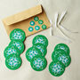 Christmas Green Paper Bauble Kit Set Of Six, thumbnail 3 of 4