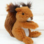 Scottish Red Squirrel Soft Toy And Personalised Keyring, thumbnail 3 of 5