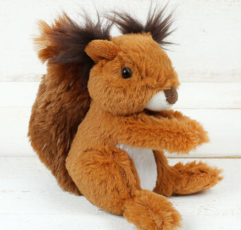 Scottish Red Squirrel Soft Toy And Personalised Keyring, 3 of 5