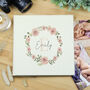 Personalised Floral Wreath Square Photo Album, thumbnail 2 of 6