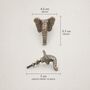 Regal Elephant Head Brass Cabinet Knob, thumbnail 5 of 9