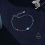 Delicate Blue Opal And Cz Bracelet In Sterling Silver, thumbnail 3 of 11