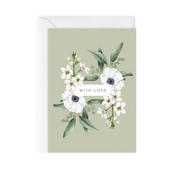 Wild Meadow 'With Love' Botanical Card, 2 of 2