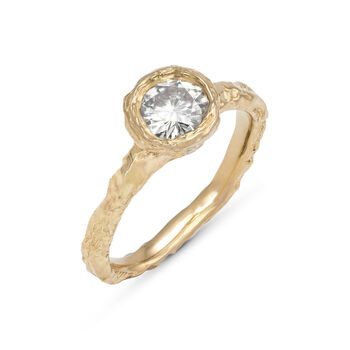 'Aria' Round Diamond 9ct Gold Solitaire Engagement Ring, 2 of 6