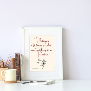 A4 Script Print Flirting Is A Women's Trade, One Must It In Practise, 2 of 5