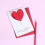 Personalised Heart Balloon Valentine's Card, thumbnail 2 of 4