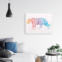 Multicoloured Rainbow Tiger Illustration Wall Art Print, thumbnail 3 of 4